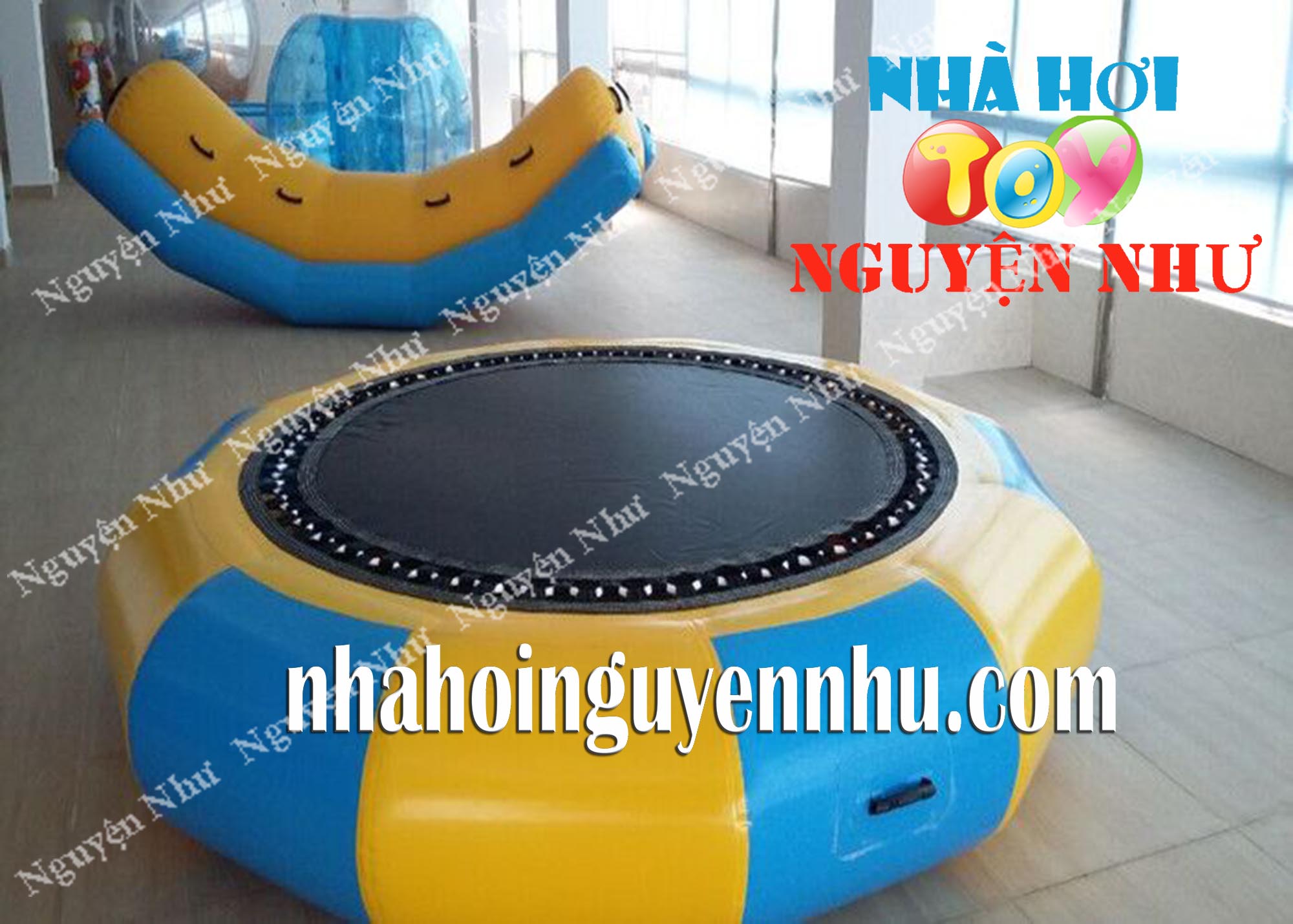 Đồ chơi bơm hơi - Sàn nhún bơm hơi dưới nước 001